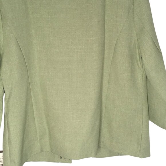 Alfred Dunner Jacket Womens 10P Petite Southampton Floral Trim Blazer Blouse - Picture 8 of 14